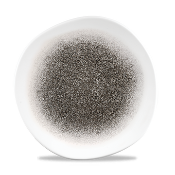 Raku Quartz Black Organic Plate 26.4cm